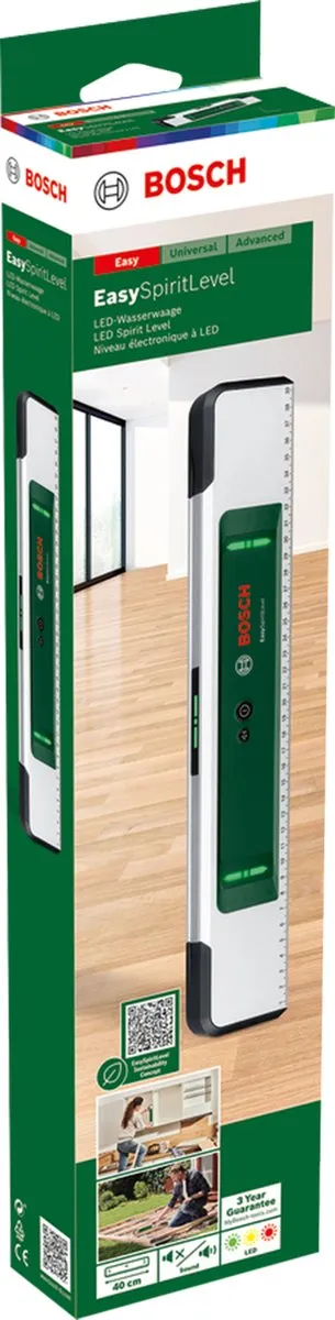 Bosch EasySpiritLevel Waterpas - LED-interpretatie - Inclusief batterijen