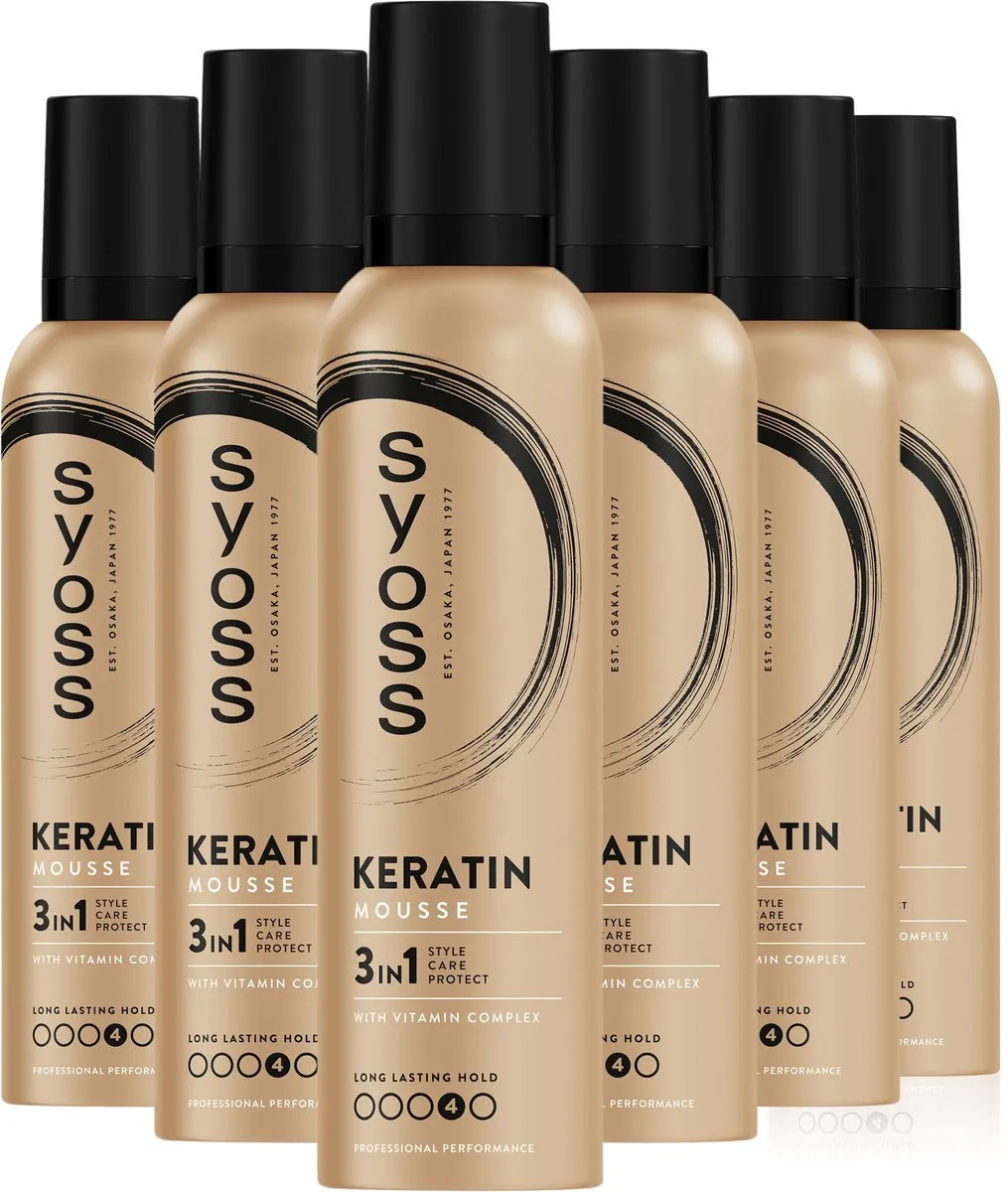 SYOSS Keratin Haarmousse - 6x250ml