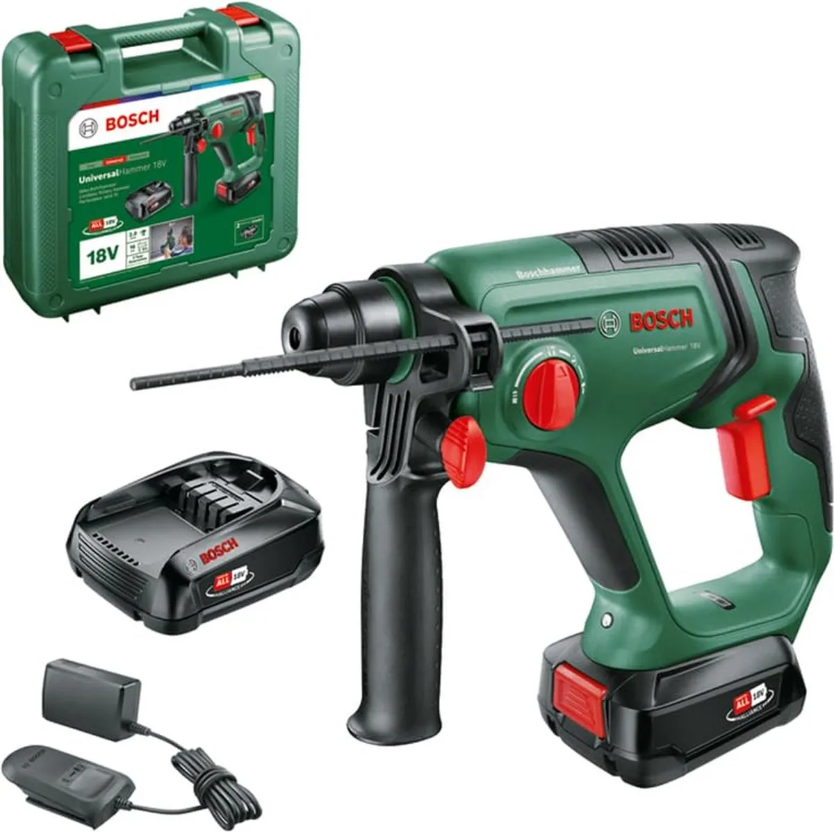 Bosch UniversalHammer 18V Boorhamer - 2.0 J - 2x 2500mAh - In koffer