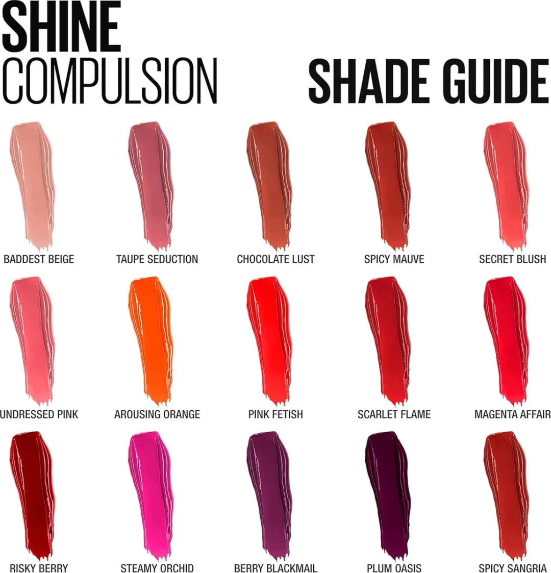 Maybelline Color Sensational Shine Compulsion Lipstick 80 Arousing Orange
