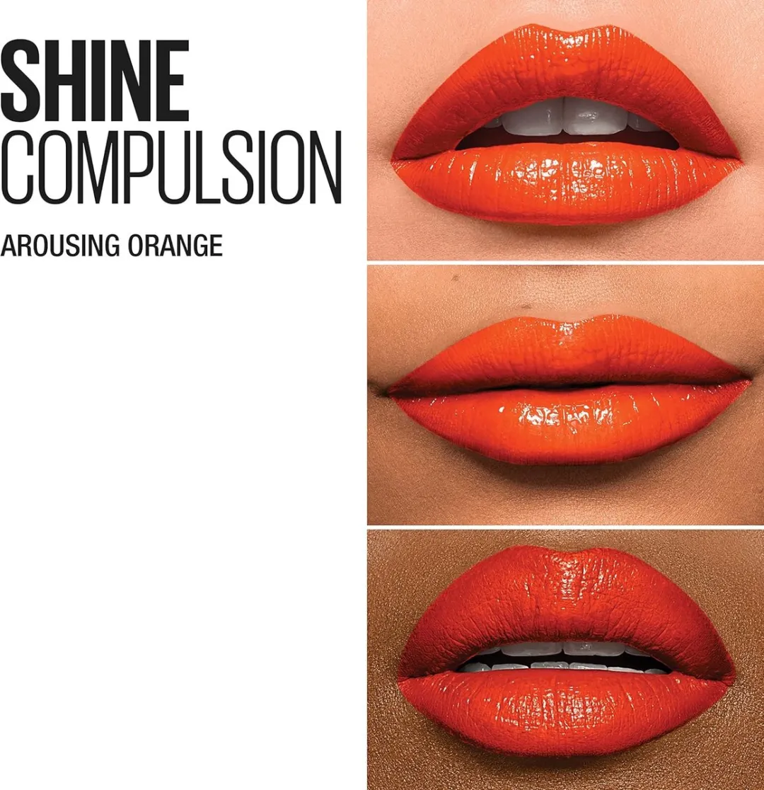 Maybelline Color Sensational Shine Compulsion Lipstick 80 Arousing Orange