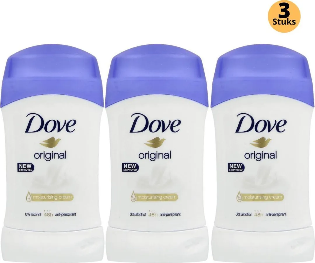 Dove Original Deodorant Stick 3-Pack