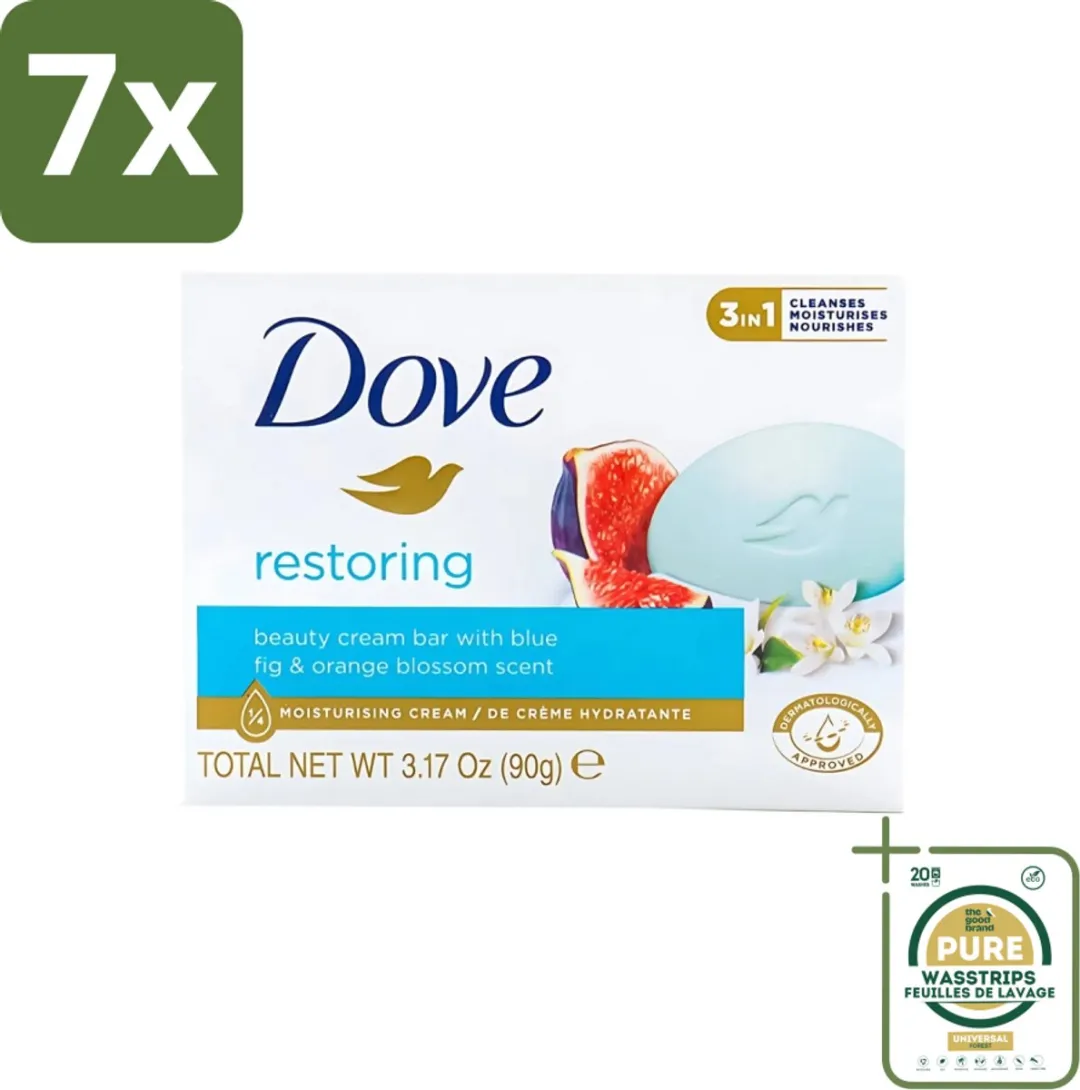 Dove Restoring Zeep Blauwe Vijg & Sinaasappelbloesem - 7 Stuks