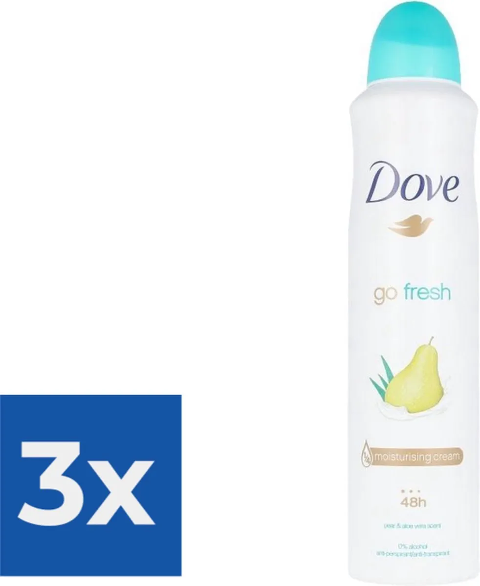 Dove Go Fresh Peer & Aloe Vera Deo Spray - 3x250ml