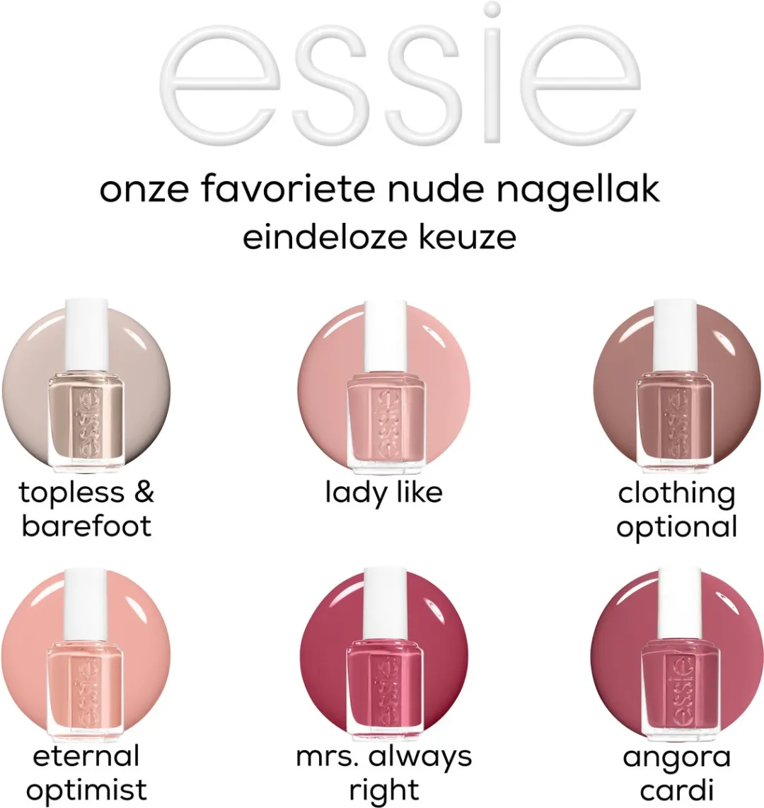 essie® - original - 497 clothing optional - nude - glanzende nagellak - 13,5 ml