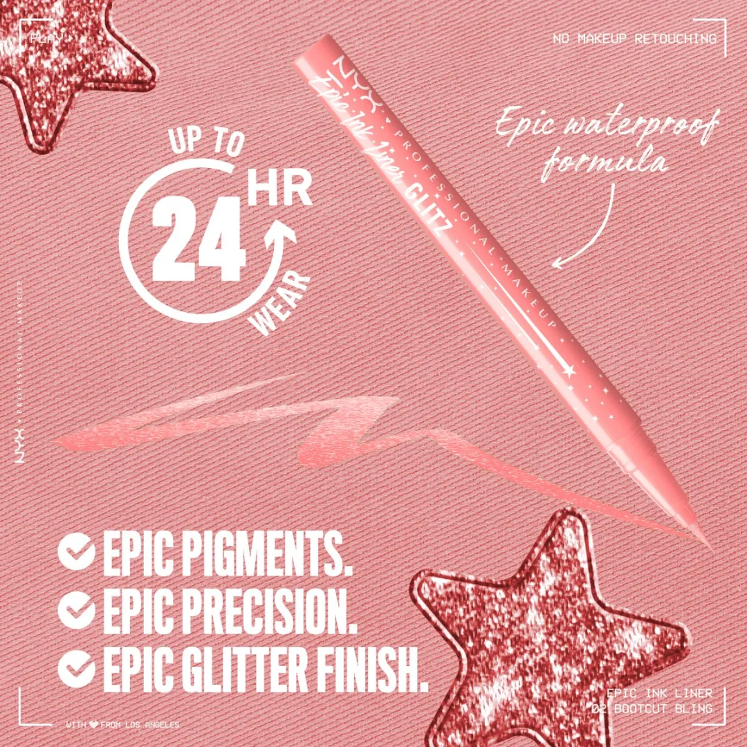 NYX Professional Makeup Epic Ink Liner Glitz - Bootcut Bling - 1ml