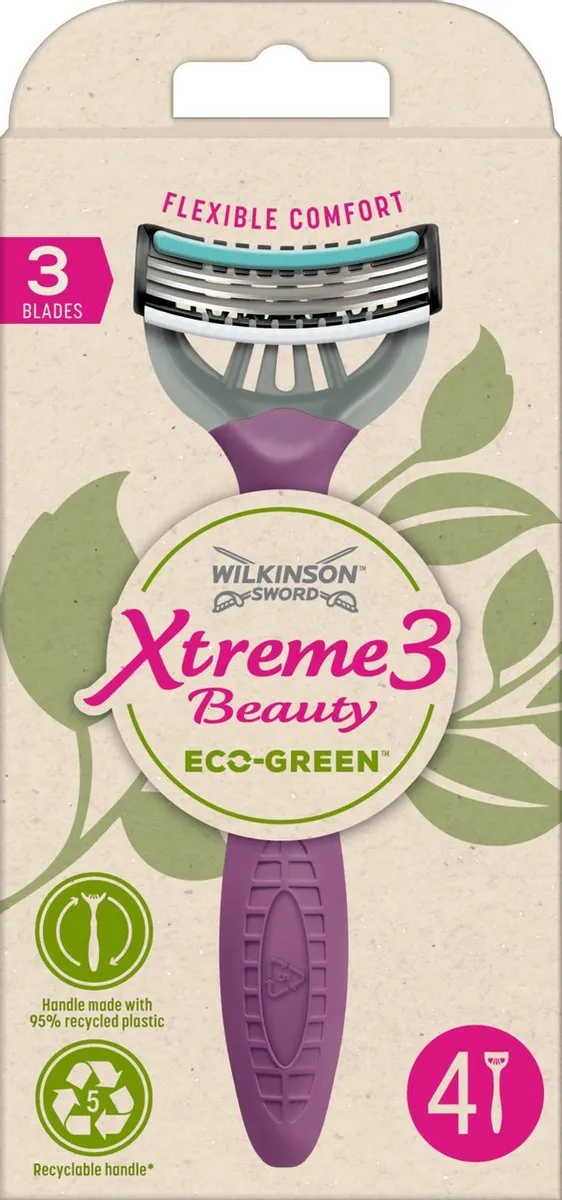 Wilkinson Sword Xtreme3 Eco Green Wegwerpscheermesjes 3-delig - 4 Stuks