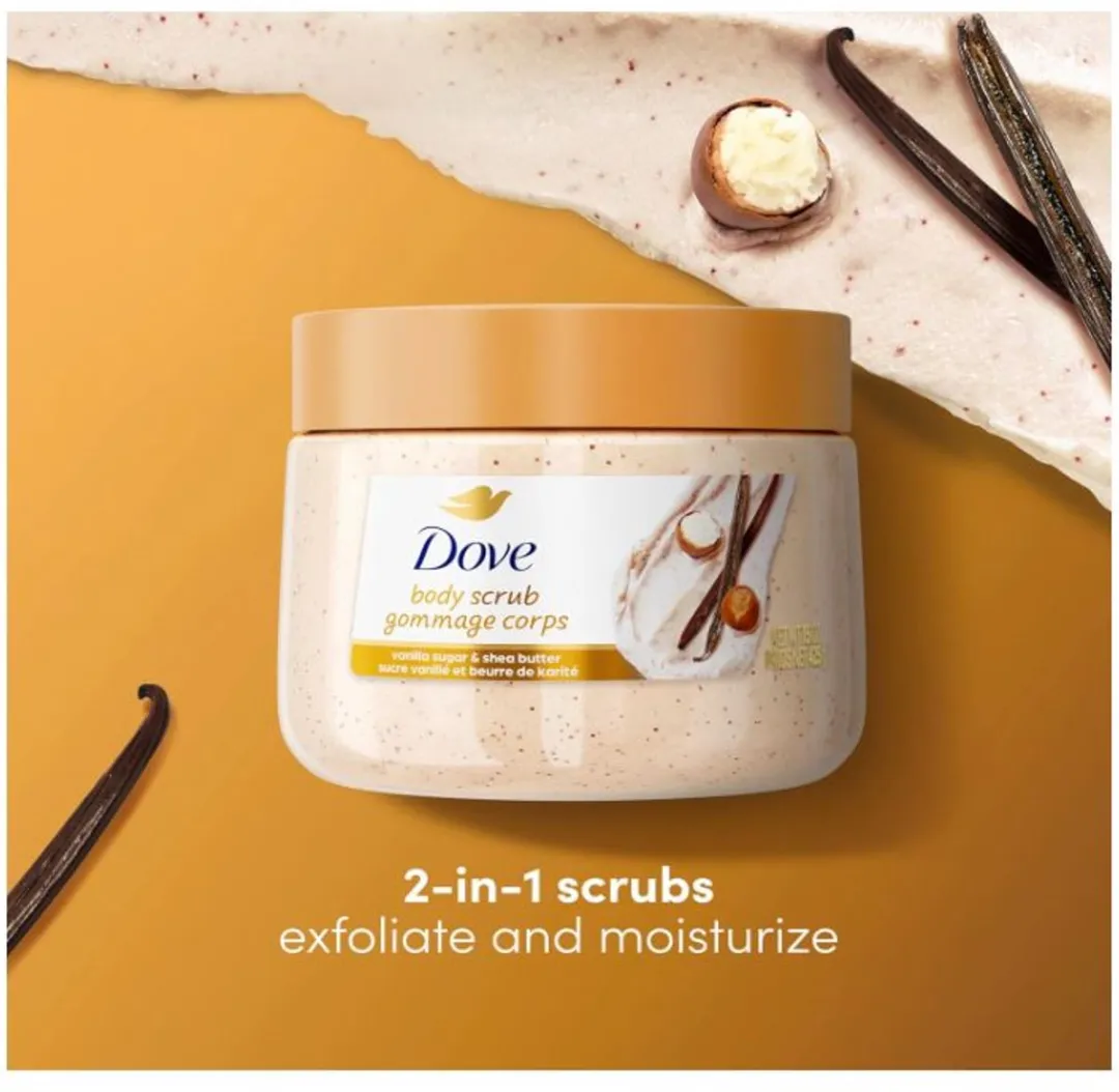 Dove Body Scrub Vanilla Sugar & Shea Butter 444ml