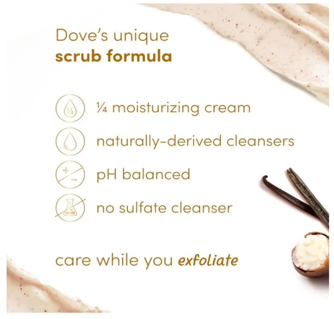 Dove Body Scrub Vanilla Sugar & Shea Butter 444ml