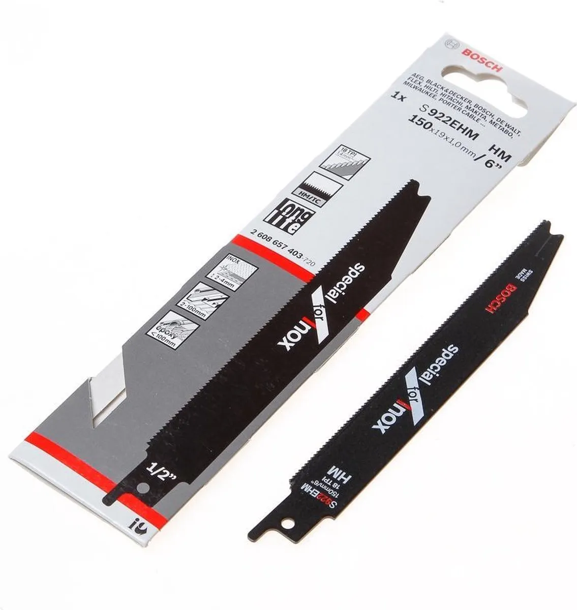Bosch S922EHM Reciprozaagblad - Metaal/Glasvezel