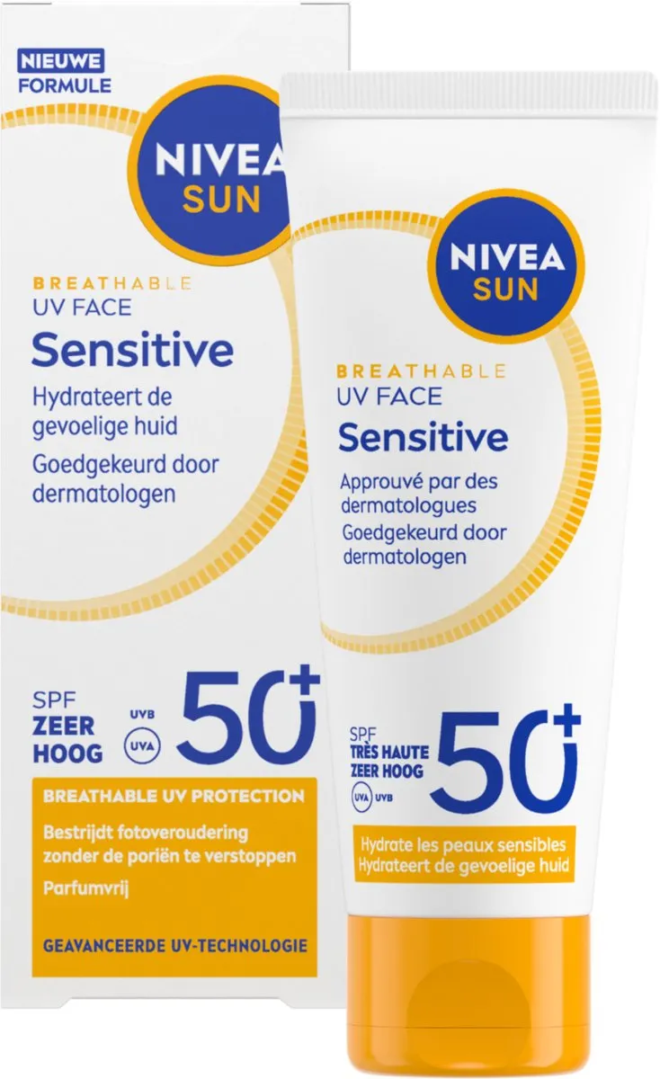 NIVEA SUN UV Face Sensitive SPF50+ Zonnebrand 40ml