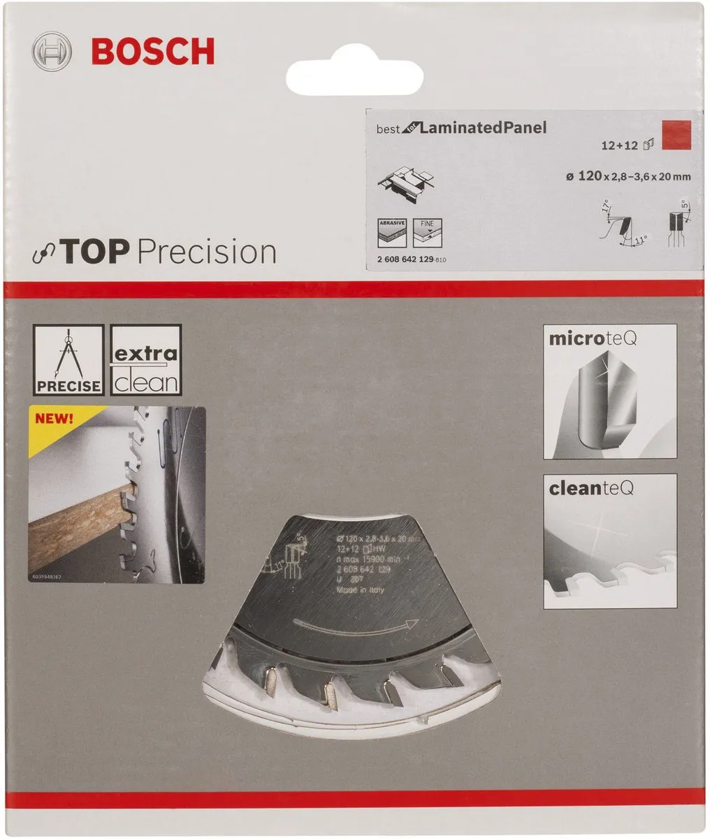 Bosch Professional Cirkelzaagblad Top Precision Laminated Panel 120x20x2,8-3,6mm