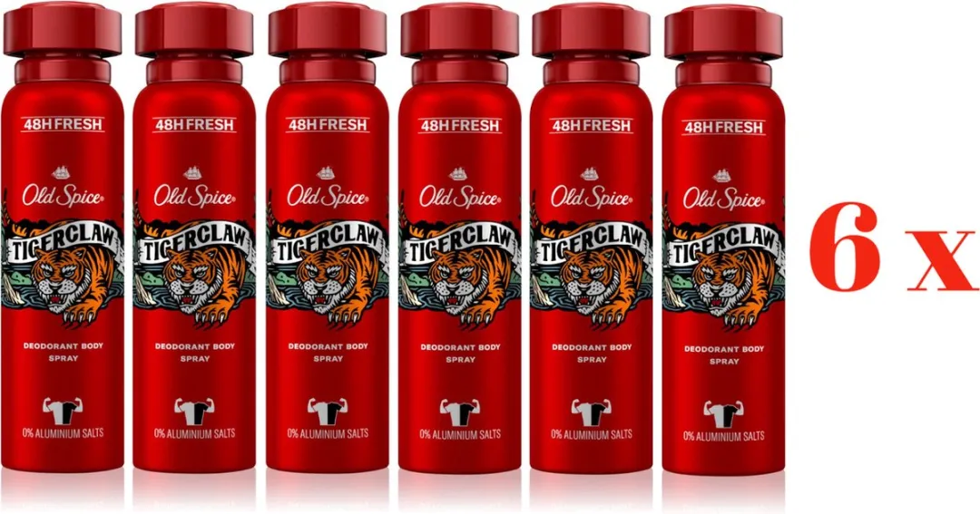 Old Spice Tigerclaw Deodorant/Body Spray 6x150ml