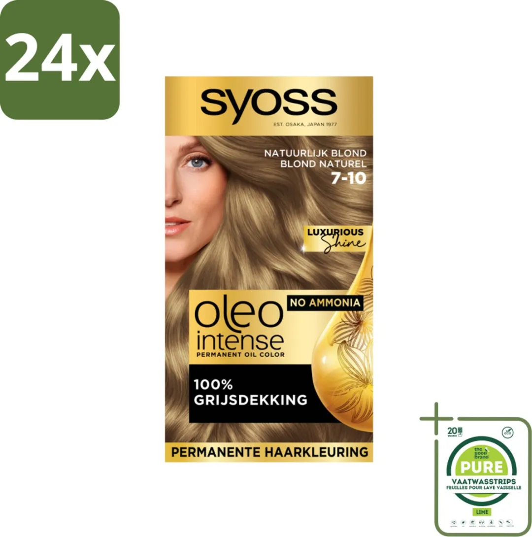 SYOSS Oleo Intense Haarverf 7-10 Natuurlijk Blond - 24 Stuks