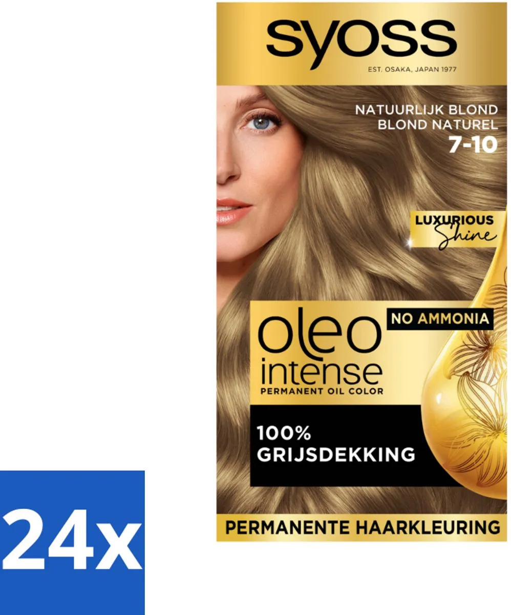 SYOSS Oleo Intense Haarverf 7-10 Natuurlijk Blond - 24 Stuks
