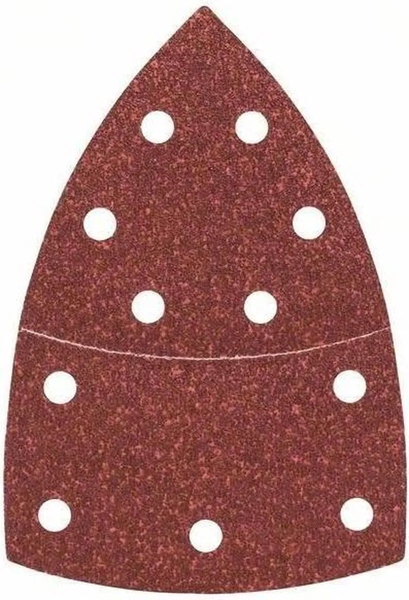 Bosch 10-delige schuurbladset voor multischuurmachines 102 x 62 mm - korrel 60