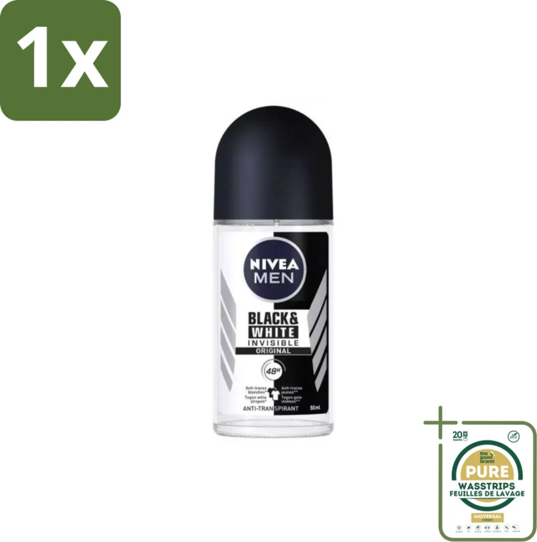 NIVEA Men Invisible for Black & White Deodorant Roller 50ml