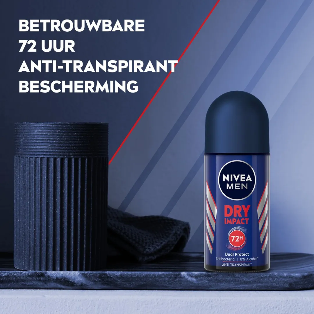 NIVEA MEN Dry Impact Anti-Transpirant Deo Roller 6x50ml