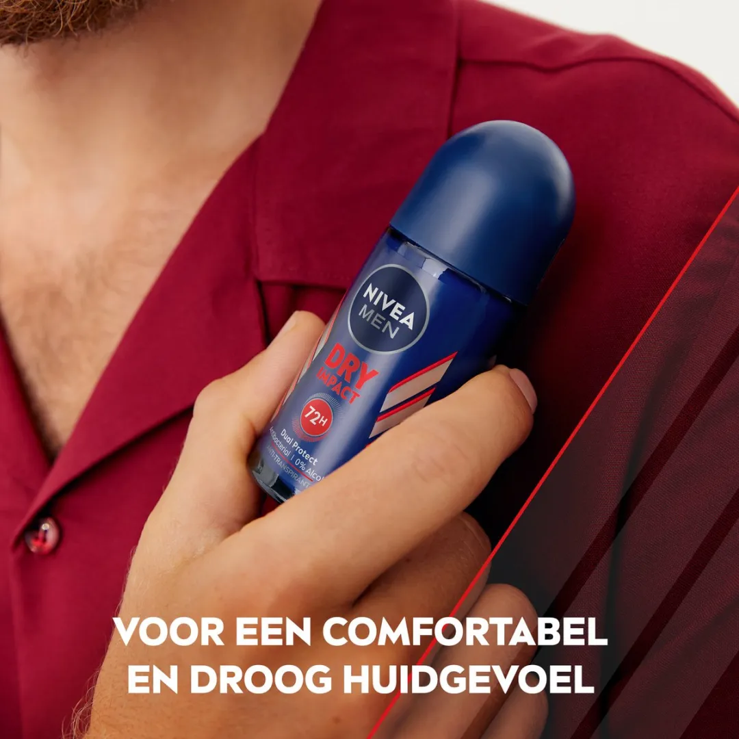 NIVEA MEN Dry Impact Anti-Transpirant Deo Roller 6x50ml