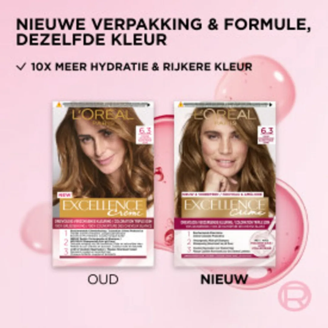 L'Oréal Paris Excellence Crème 6.3 Goudblond - 3 Stuks