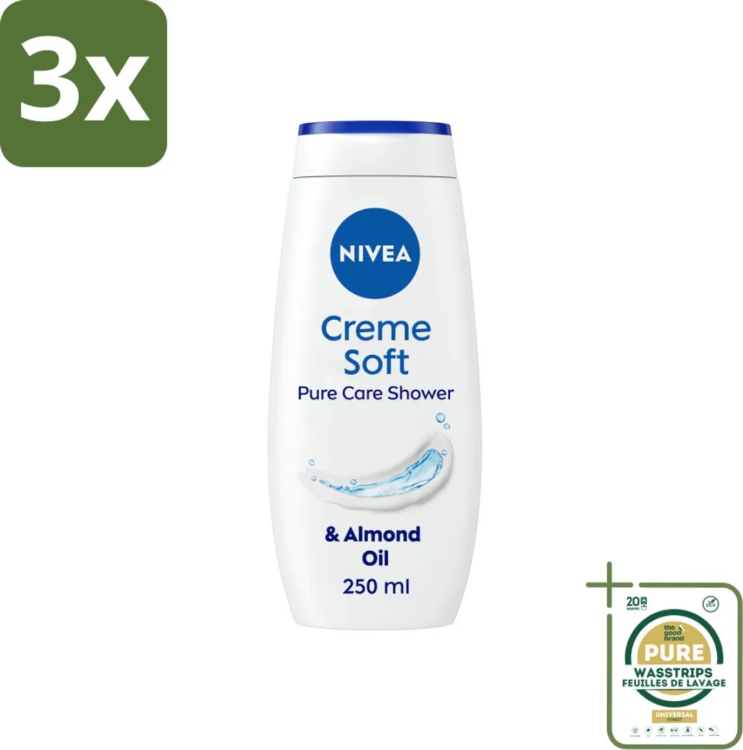 NIVEA Douchecrème Soft 250ml - 3 Stuks
