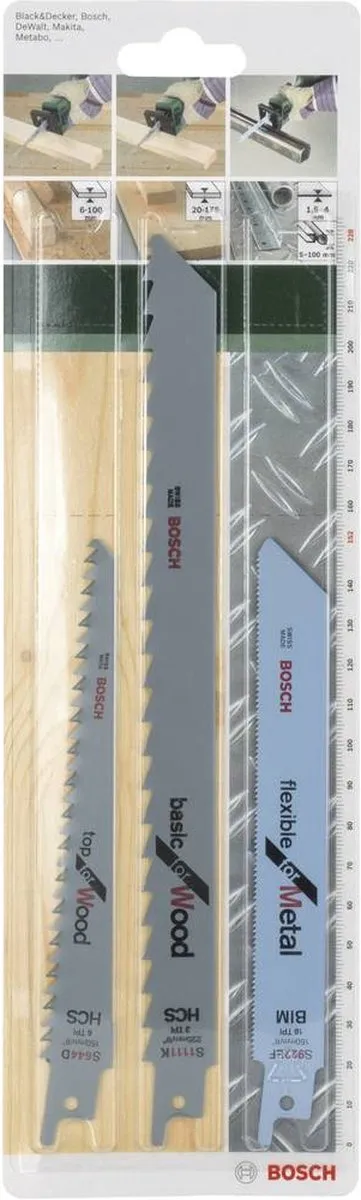 Bosch 2609256715 Set Reciprozaagbladen Metaal