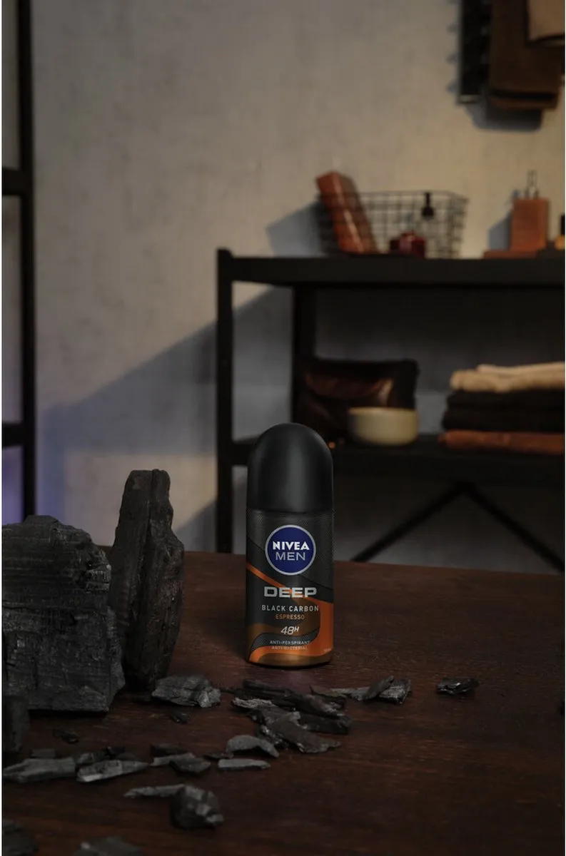 NIVEA Men Deep Black Carbon Espresso Deo Roller 50ml