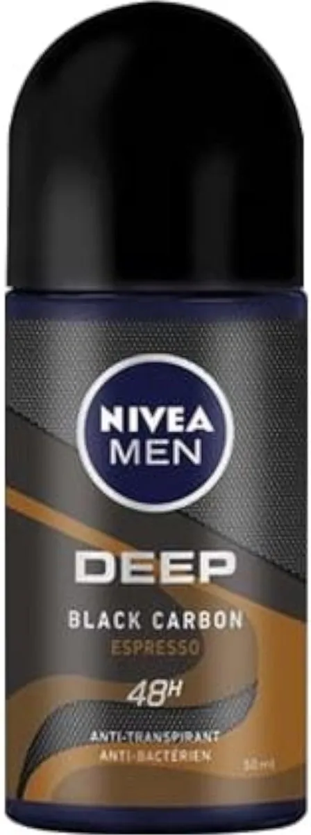 NIVEA Men Deep Black Carbon Espresso Deo Roller 50ml