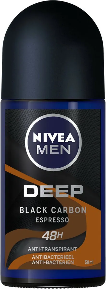 NIVEA Men Deep Black Carbon Espresso Deo Roller 50ml