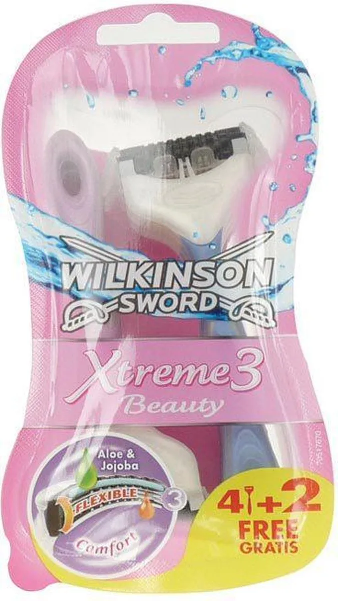 Wilkinson Sword Xtreme 3 Beauty Scheermesjes - 6 Stuks - Roos