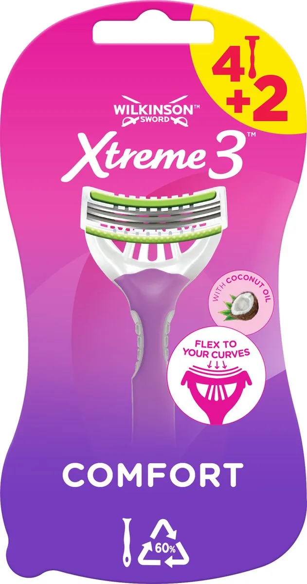 Wilkinson Sword Xtreme 3 Beauty Scheermesjes - 6 Stuks - Roos