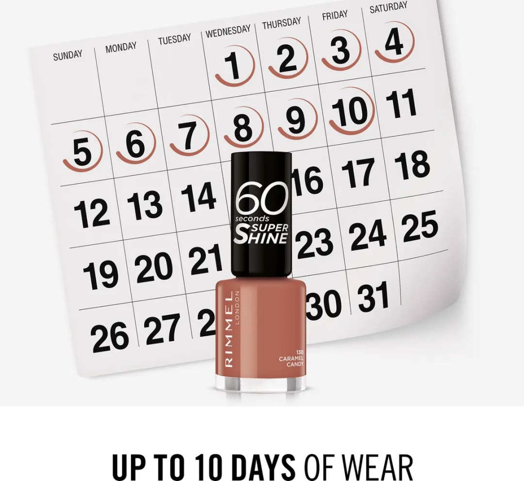 Rimmel London 60 Seconds Nagellak 130 Caramel Candy 8ml
