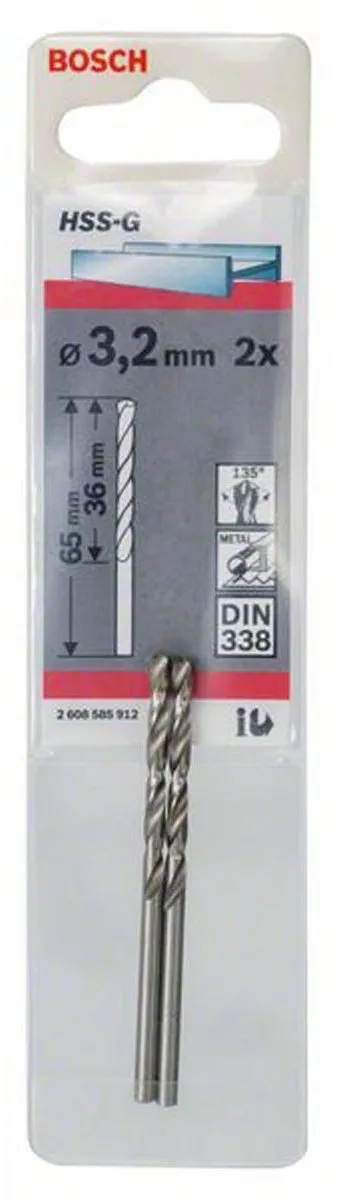 Bosch Metaalboren HSS-G 3,2mm