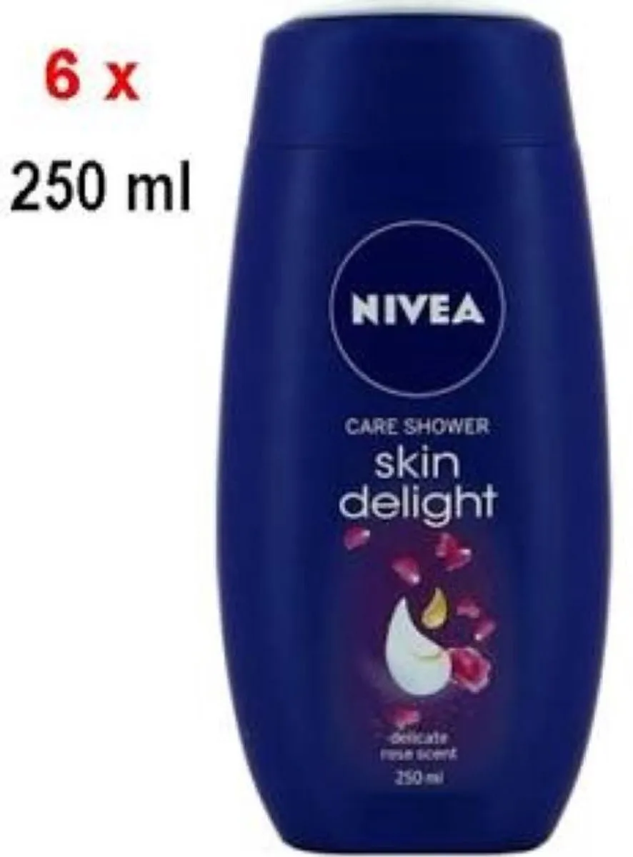 NIVEA Douchegel Women Skin Delight Delicate Rose - 6x250ml