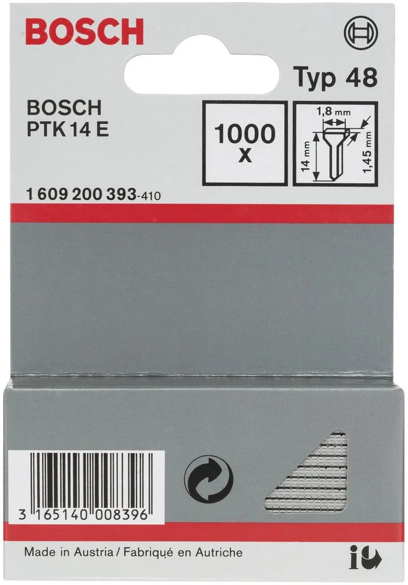 Bosch Nagel Type 48 1,8x1,45x14mm - 1000 Stuks