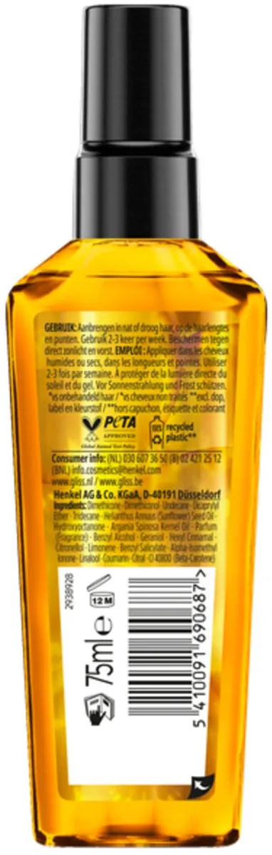 Schwarzkopf Gliss Kur Oil Elixer Haarherstel 75ml
