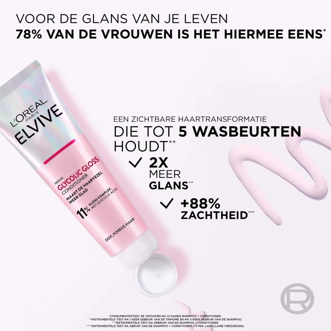 L'Oréal Paris Elvive Glycolic Gloss Conditioner 3x150ml