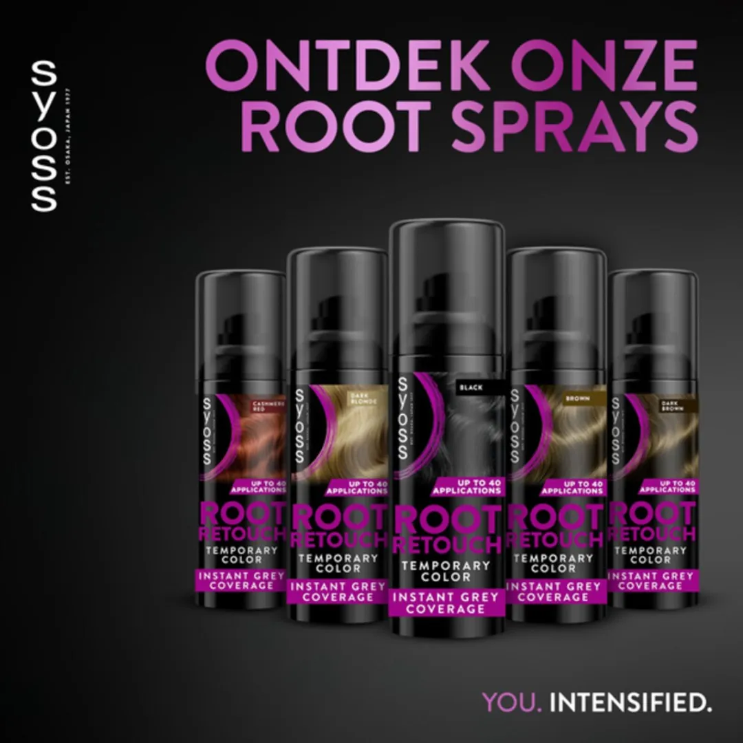SYOSS Uitgroeispray Zwart - 345ml - 3 Stuks