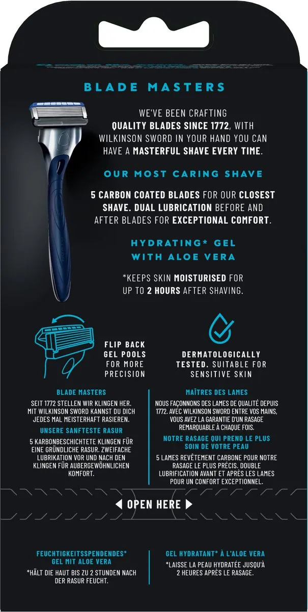 Wilkinson Sword Hydro 5 Scheersysteem - 13 Mesjes - Zilver/Blauw - afbeelding 6 van 6