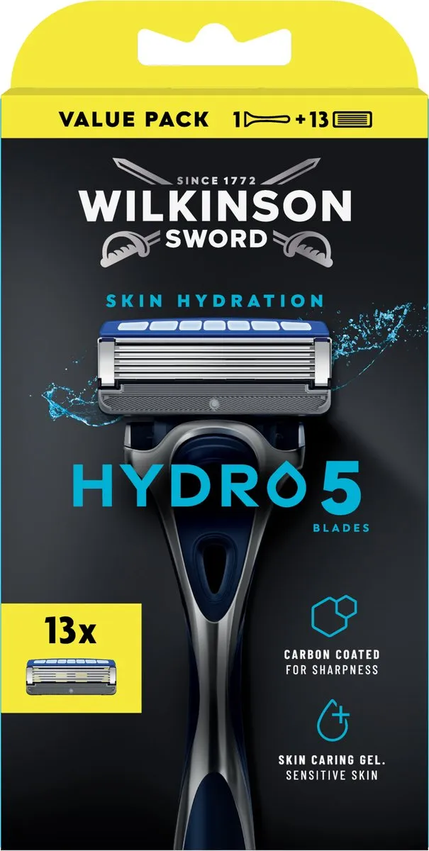 Wilkinson Sword Hydro 5 Scheersysteem - 13 Mesjes - Zilver/Blauw