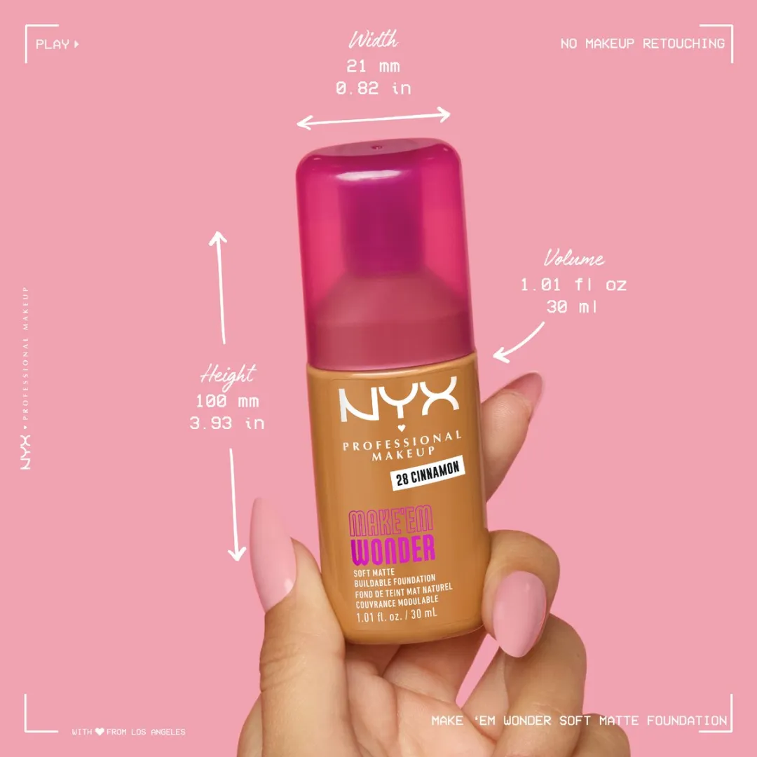 NYX Make 'EM Wonder Foundation 36 Warm Rich - 30ml