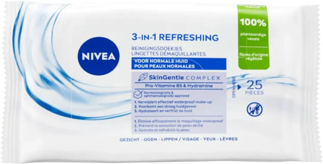 NIVEA Biodegradable Wipes 25 Stuks