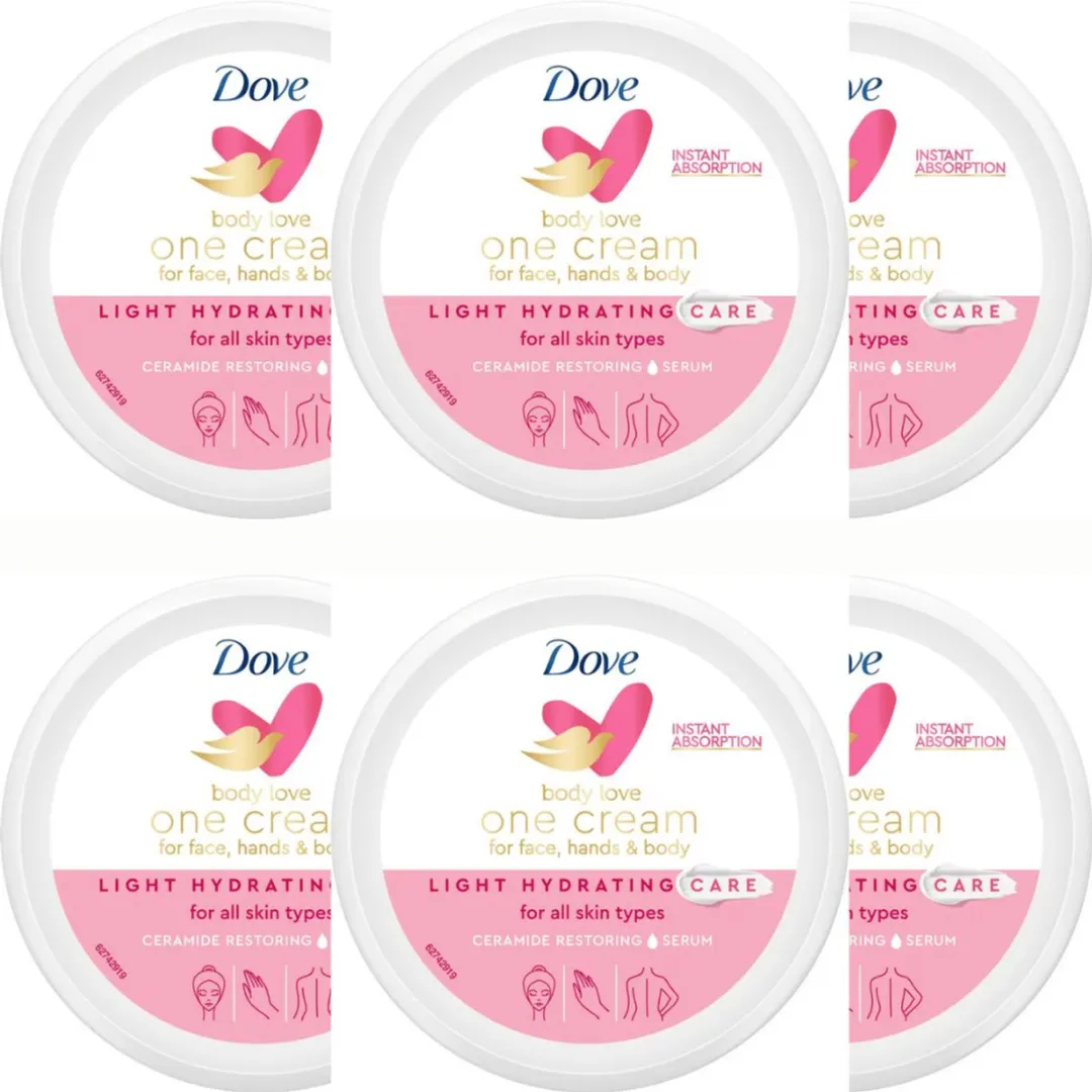 Dove Body Love Light Hydraterende Bodycrème - 250ml - 6 Stuks