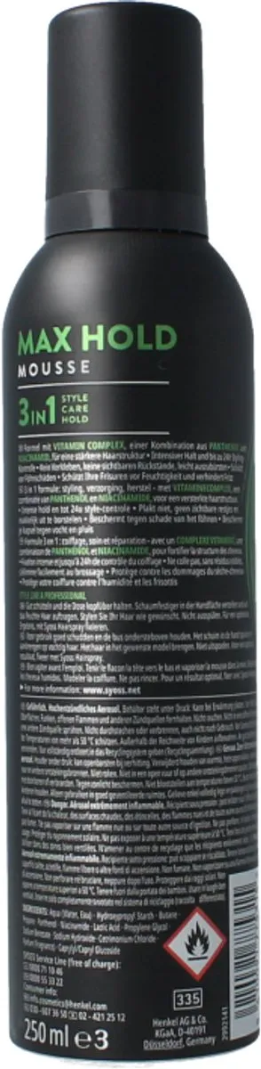 Syoss Max Hold Haarmousse 250ml
