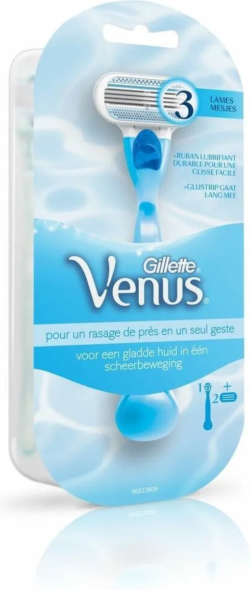 Gillette Venus Scheersysteem - 3 Bladen - 2 Stuks - Blauw