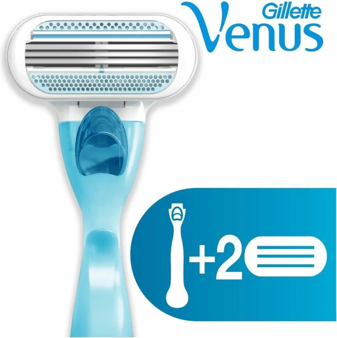 Gillette Venus Scheersysteem - 3 Bladen - 2 Stuks - Blauw