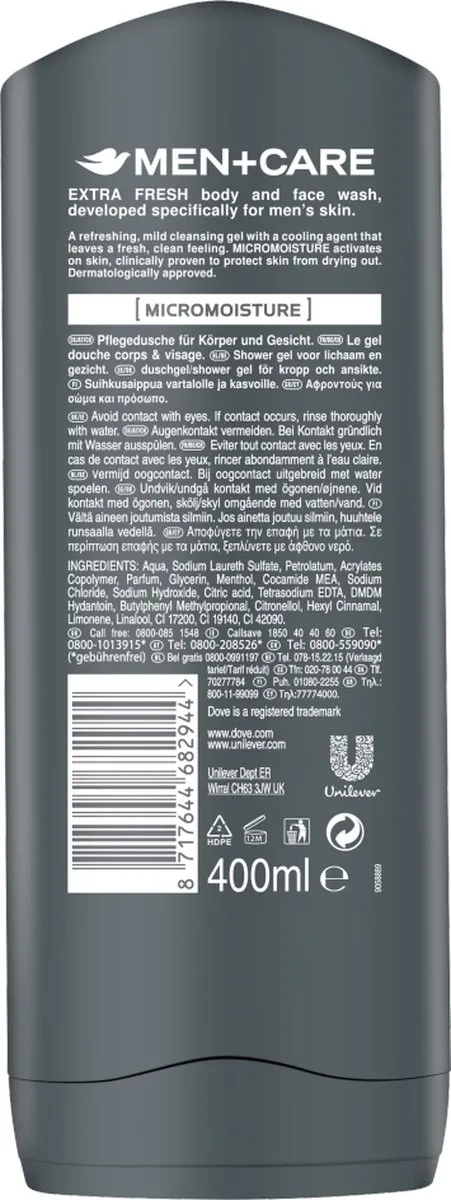 Dove Men+Care Extra Fresh Douchegel 400ml