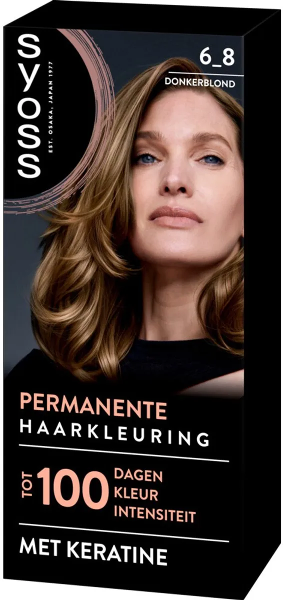 SYOSS - Permanent Coloration 6-8 - Haarverf - Permanente Haarkleuring - Donkerblond - Grijsdekking - Voordeelverpakking - 6 stuks - Permanente haarkleuring - Donkerblond