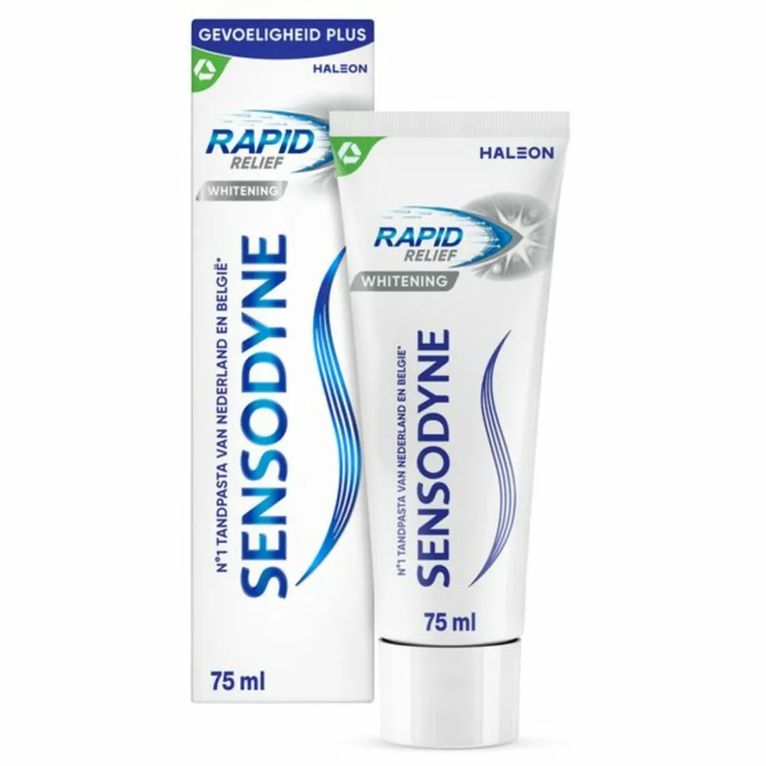 Sensodyne Rapid Relief Whitening Tandpasta 75ml - 10 Stuks