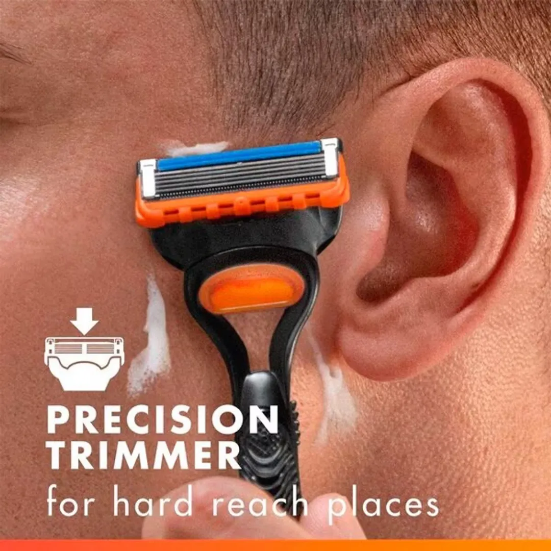 Gillette Fusion 5 Scheerset - 3 Navulscheermesjes Oranje/Zwart